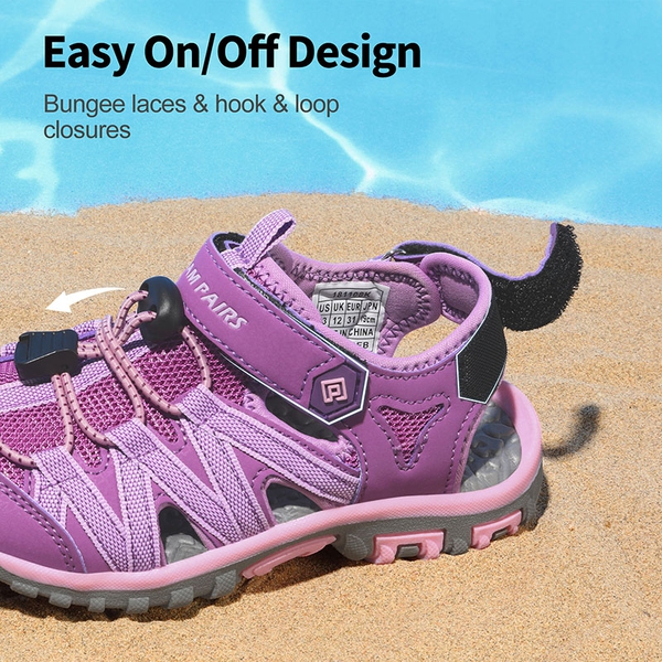 Kids Outdoor Sports Sandals - PURPLE LIGHT PURPLE - 2